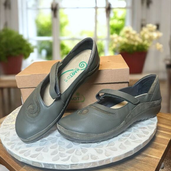 Naot Matai $199 Mary Jane Leather Suede EU 39 / US 8 New in Box – Cork/Latte Foo - Picture 2 of 13